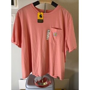 Carhartt Women's Loose Fit‎ Short Sleeve Coral Size XL NWT